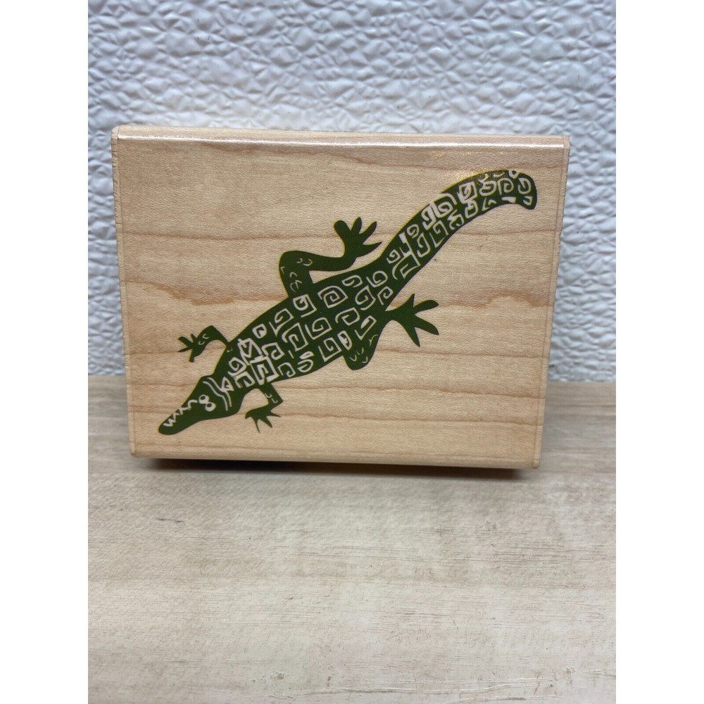 Vintage 2000 Stampabilies Aussie Crocodile Handcraftted Rubber Stamp